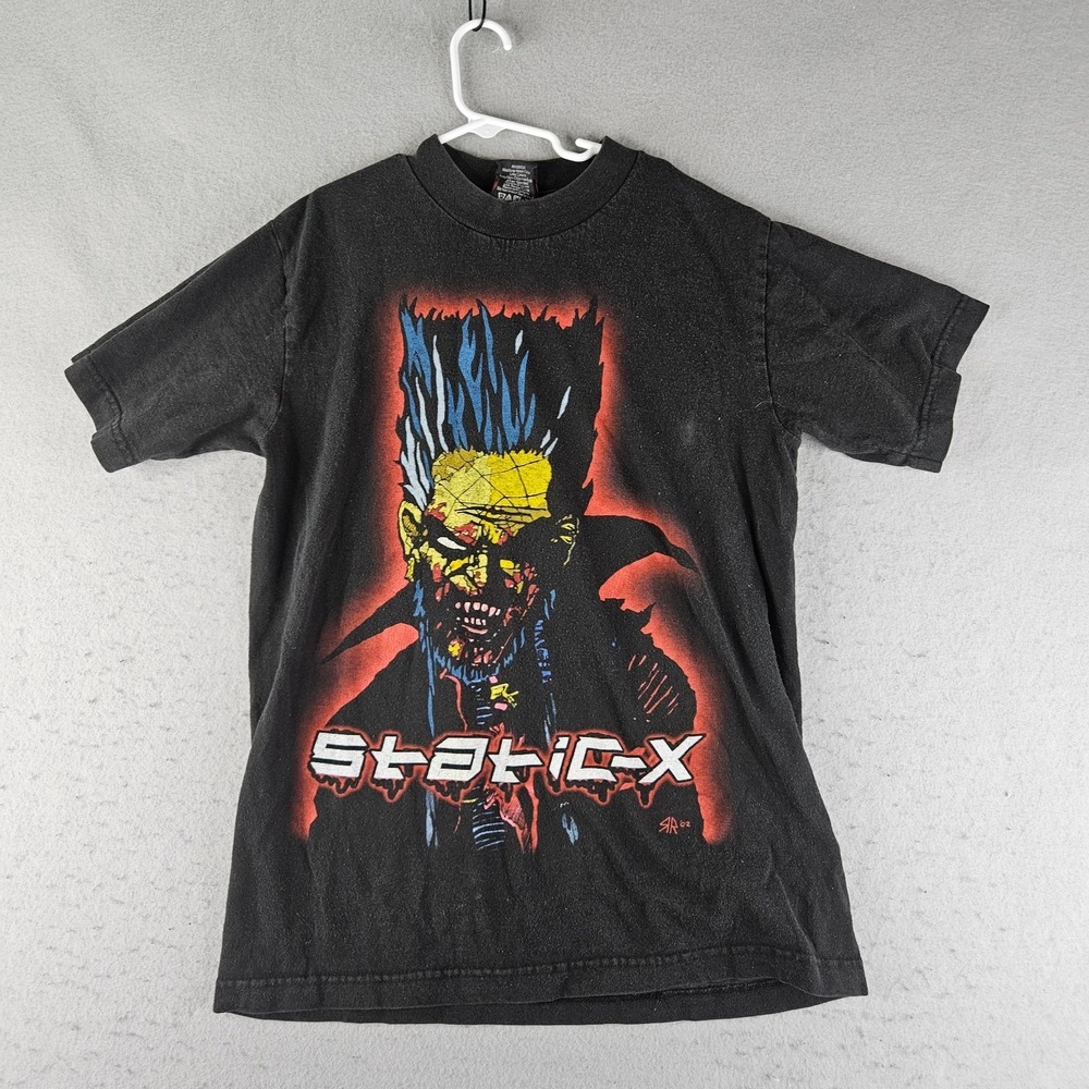 Vintage Static X Band Shirt Giant Black Small We're So Cold 2002 Y2K Hard Rock